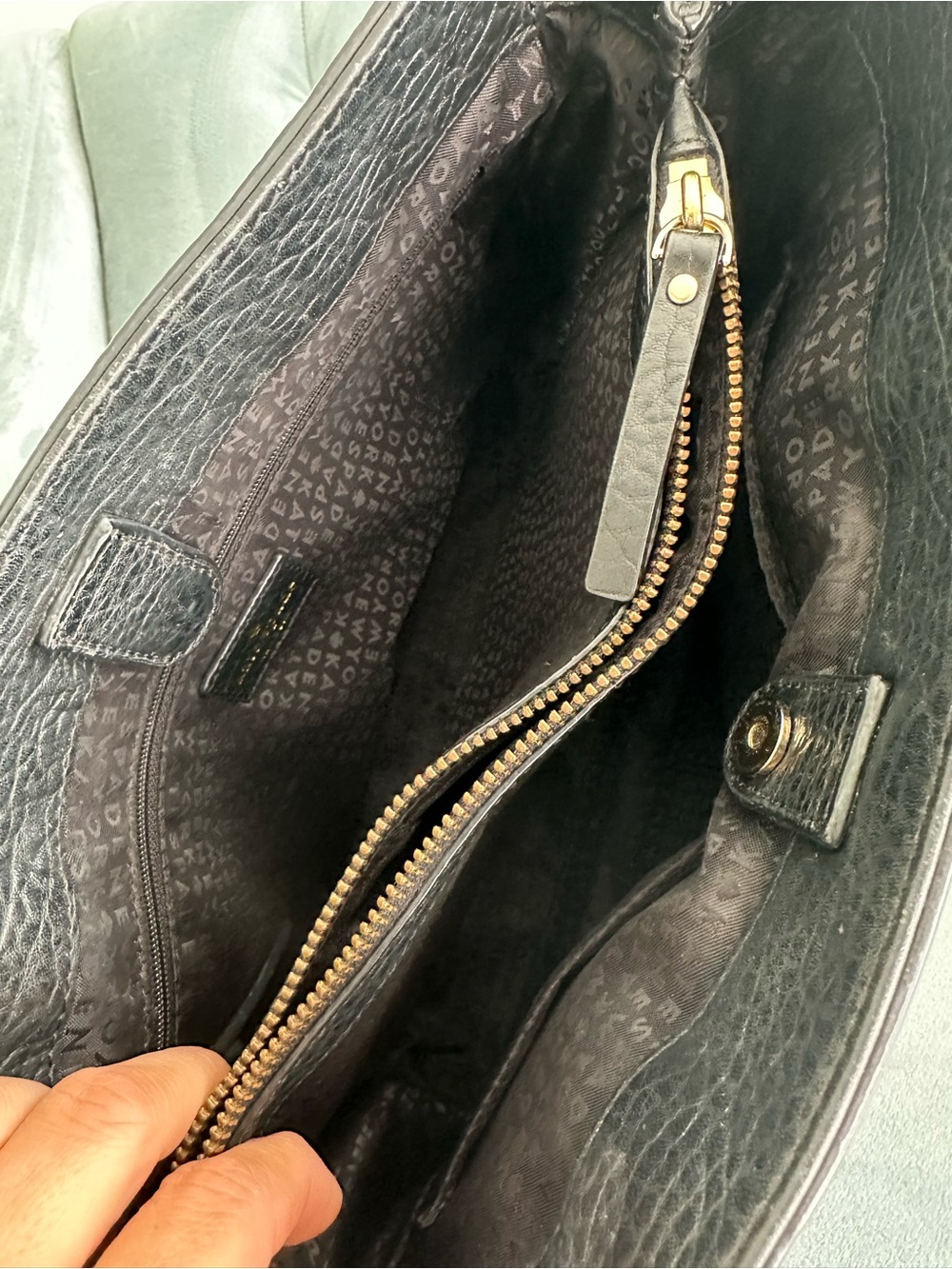 kate spade Black Embossed Leather Top-Handle tote - Picture 9 of 16